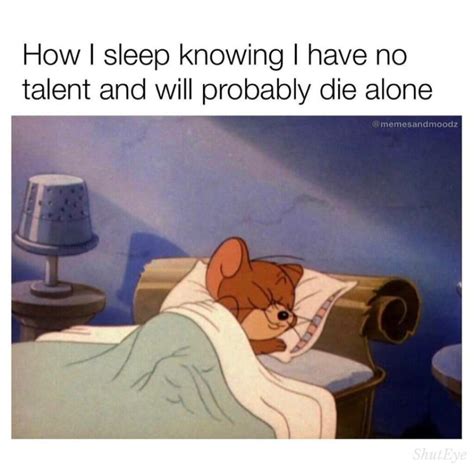 sleeping alone meme